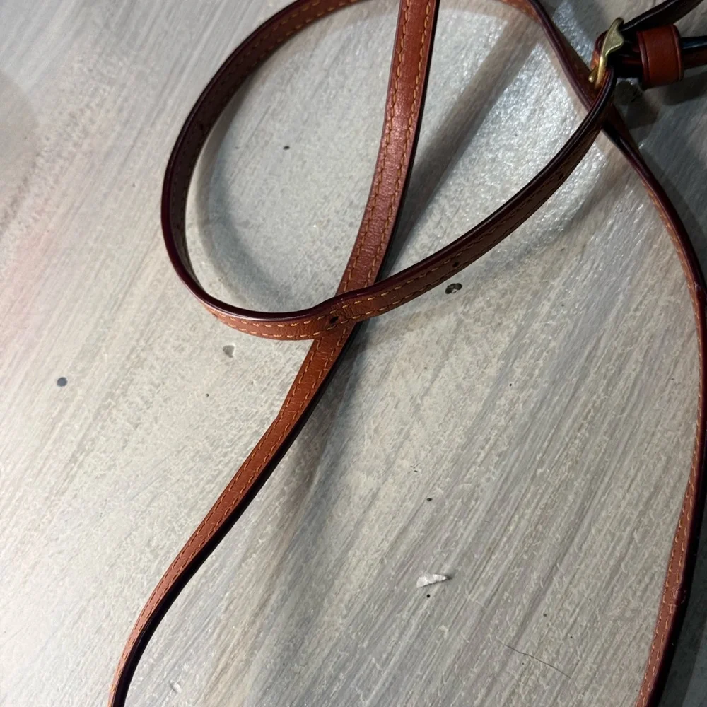 Coach Brown Signature Canvas and Leather Crossbody with Gold 'C'